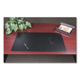 Rhinolin Ii Desk Pad With Antimicrobial Product Protection, 24 X 17, Black