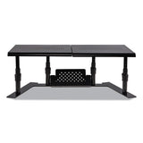 Metal Art Ergotwin Dual Monitor Stand, 25.6 To 33.1 X 12.6 X 6.2 To 8.6, Black, Supports 20 Lb-shelf