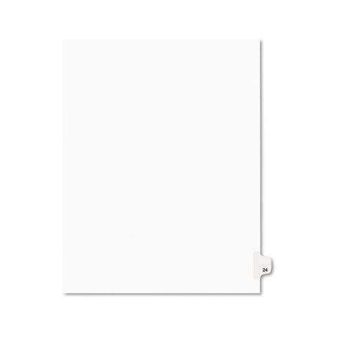 Preprinted Legal Exhibit Side Tab Index Dividers, Avery Style, 10-tab, 24, 11 X 8.5, White, 25-pack, (1024)