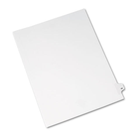 Preprinted Legal Exhibit Side Tab Index Dividers, Avery Style, 10-tab, 49, 11 X 8.5, White, 25-pack, (1049)