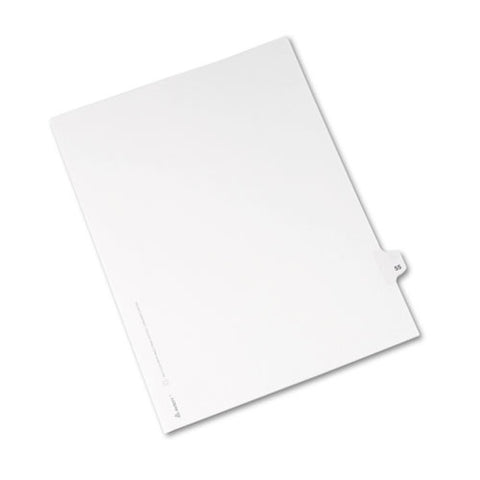 Preprinted Legal Exhibit Side Tab Index Dividers, Avery Style, 10-tab, 55, 11 X 8.5, White, 25-pack, (1055)