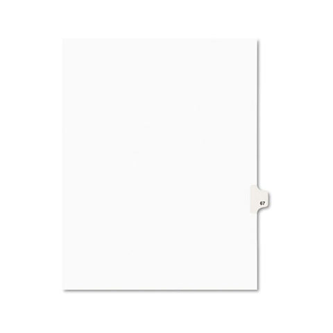 Preprinted Legal Exhibit Side Tab Index Dividers, Avery Style, 10-tab, 67, 11 X 8.5, White, 25-pack, (1067)