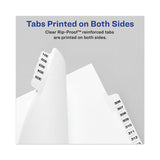 Avery-style Preprinted Legal Side Tab Divider, Exhibit F, Letter, White, 25-pack, (1376)