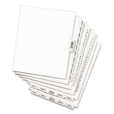 Avery-style Preprinted Legal Side Tab Divider, Exhibit H, Letter, White, 25-pack, (1378)