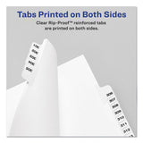 Avery-style Preprinted Legal Side Tab Divider, Exhibit H, Letter, White, 25-pack, (1378)