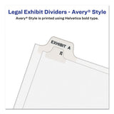 Avery-style Preprinted Legal Side Tab Divider, Exhibit H, Letter, White, 25-pack, (1378)