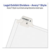 Avery-style Preprinted Legal Side Tab Divider, Exhibit V, Letter, White, 25-pack, (1392)