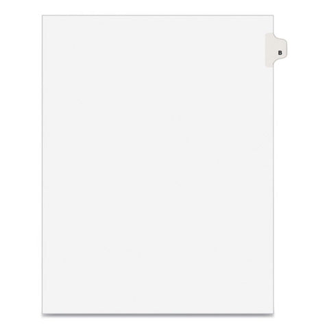 Preprinted Legal Exhibit Side Tab Index Dividers, Avery Style, 26-tab, B, 11 X 8.5, White, 25-pack, (1402)