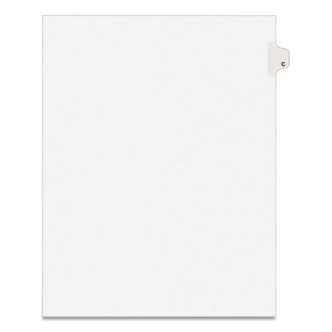 Preprinted Legal Exhibit Side Tab Index Dividers, Avery Style, 26-tab, C, 11 X 8.5, White, 25-pack, (1403)