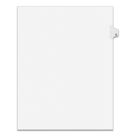 Preprinted Legal Exhibit Side Tab Index Dividers, Avery Style, 26-tab, E, 11 X 8.5, White, 25-pack, (1405)