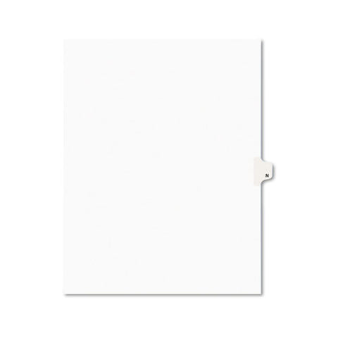 Preprinted Legal Exhibit Side Tab Index Dividers, Avery Style, 26-tab, N, 11 X 8.5, White, 25-pack, (1414)