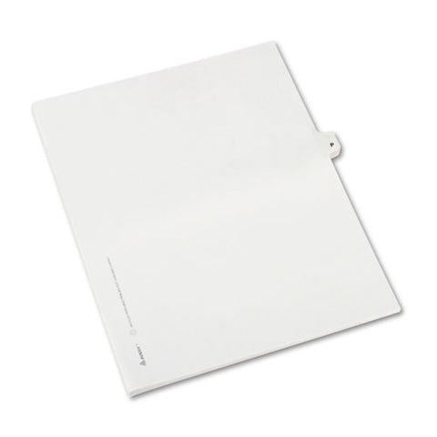 Preprinted Legal Exhibit Side Tab Index Dividers, Avery Style, 26-tab, P, 11 X 8.5, White, 25-pack, (1416)