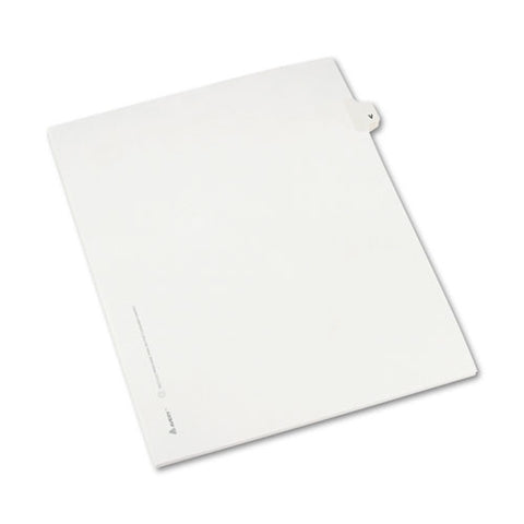 Preprinted Legal Exhibit Side Tab Index Dividers, Avery Style, 26-tab, V, 11 X 8.5, White, 25-pack, (1422)