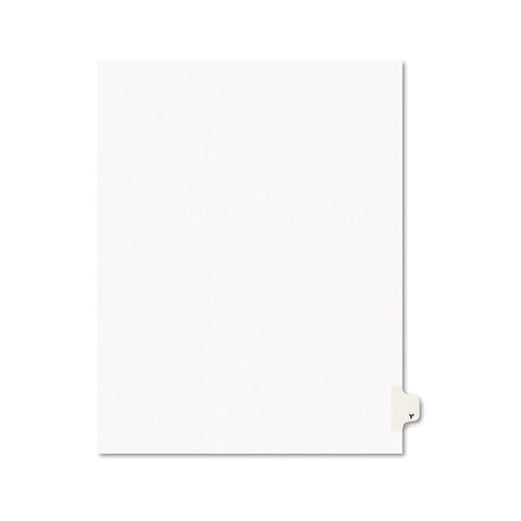 Preprinted Legal Exhibit Side Tab Index Dividers, Avery Style, 26-tab, Y, 11 X 8.5, White, 25-pack, (1425)