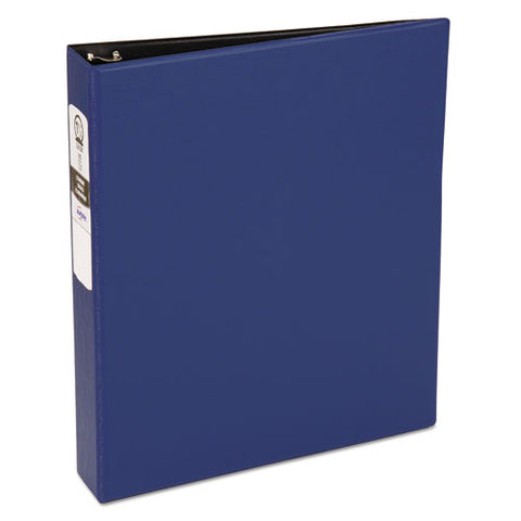 Economy Non-view Binder With Round Rings, 3 Rings, 1.5" Capacity, 11 X 8.5, Blue, (3400)