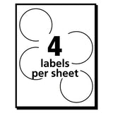 Printable Gold Foil Seals, 2" Dia., Gold, 4-sheet, 11 Sheets-pack, (5868)