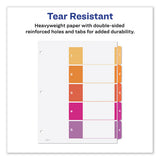 Customizable Table Of Contents Ready Index Dividers With Multicolor Tabs, 5-tab, 1 To 5, 11 X 8.5, White, 3 Sets