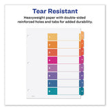 Customizable Table Of Contents Ready Index Dividers With Multicolor Tabs, 8-tab, 1 To 8, 11 X 8.5, White, 3 Sets