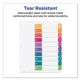 Customizable Table Of Contents Ready Index Dividers With Multicolor Tabs, 10-tab, 1 To 10, 11 X 8.5, White, 3 Sets