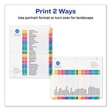 Customizable Table Of Contents Ready Index Dividers With Multicolor Tabs, 31-tab, 1 To 31, 11 X 8.5, White, 1 Set