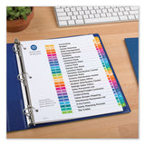 Customizable Table Of Contents Ready Index Dividers With Multicolor Tabs, 26-tab, A To Z, 11 X 8.5, White, 1 Set