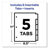 Insertable Big Tab Dividers, 5-tab, Letter