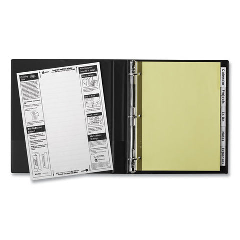 Insertable Big Tab Dividers, 5-tab, Letter