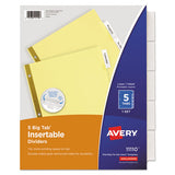 Insertable Big Tab Dividers, 5-tab, Letter