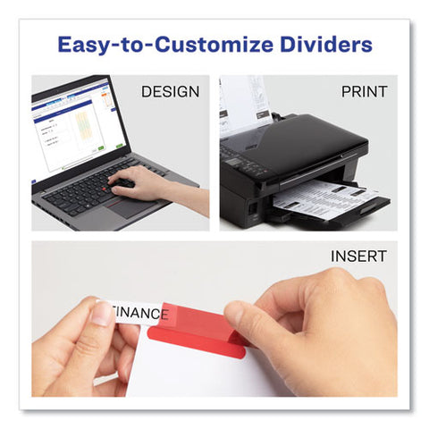 Insertable Big Tab Dividers, 5-tab, Letter