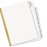 Insertable Big Tab Dividers, 8-tab, Letter