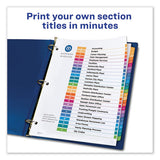 Customizable Toc Ready Index Multicolor Dividers, 26-tab, Letter