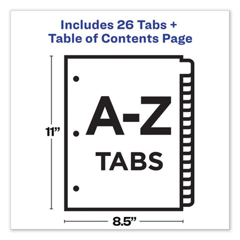 Customizable Toc Ready Index Multicolor Dividers, 26-tab, Letter