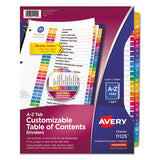 Customizable Toc Ready Index Multicolor Dividers, 26-tab, Letter