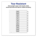 Customizable Toc Ready Index Black And White Dividers, 12-tab, Letter