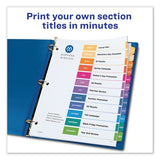 Customizable Toc Ready Index Multicolor Dividers, 12-tab, Letter