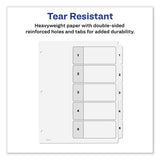 Customizable Toc Ready Index Black And White Dividers, 5-tab, Letter