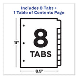 Customizable Toc Ready Index Multicolor Dividers, 8-tab, Letter