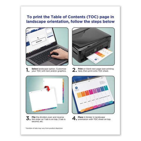 Customizable Toc Ready Index Multicolor Dividers, 8-tab, Letter