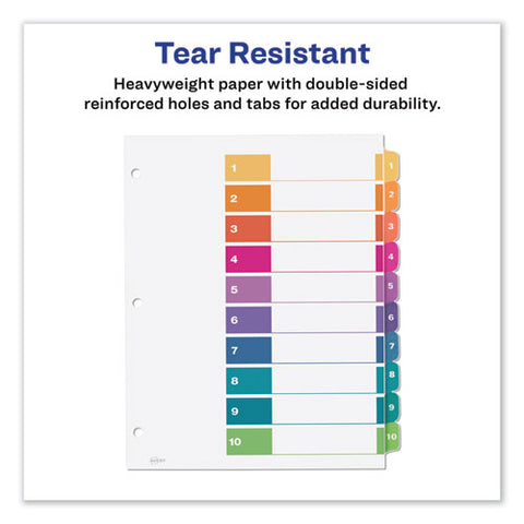 Customizable Toc Ready Index Multicolor Dividers, 10-tab, Letter