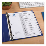 Customizable Toc Ready Index Black And White Dividers, 12-tab, Letter