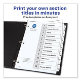 Customizable Toc Ready Index Black And White Dividers, 12-tab, Letter