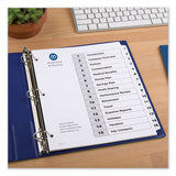 Customizable Toc Ready Index Black And White Dividers, 15-tab, Letter