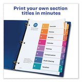 Customizable Toc Ready Index Multicolor Dividers, 8-tab, Letter