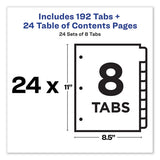 Customizable Toc Ready Index Multicolor Dividers, 8-tab, Letter, 24 Sets