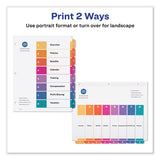 Customizable Toc Ready Index Multicolor Dividers, 8-tab, Letter, 24 Sets