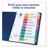 Customizable Toc Ready Index Multicolor Dividers, 10-tab, Letter, 24 Sets