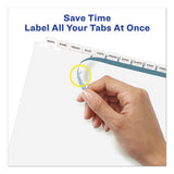 Print And Apply Index Maker Clear Label Dividers, 12 White Tabs, Letter, 5 Sets