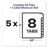 Print And Apply Index Maker Clear Label Unpunched Dividers, 8tab, Letter, 5 Sets