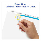 Print And Apply Index Maker Clear Label Dividers, 5 White Tabs, Letter, 5 Sets