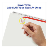 Print And Apply Index Maker Clear Label Dividers, 8 White Tabs, Letter, 5 Sets